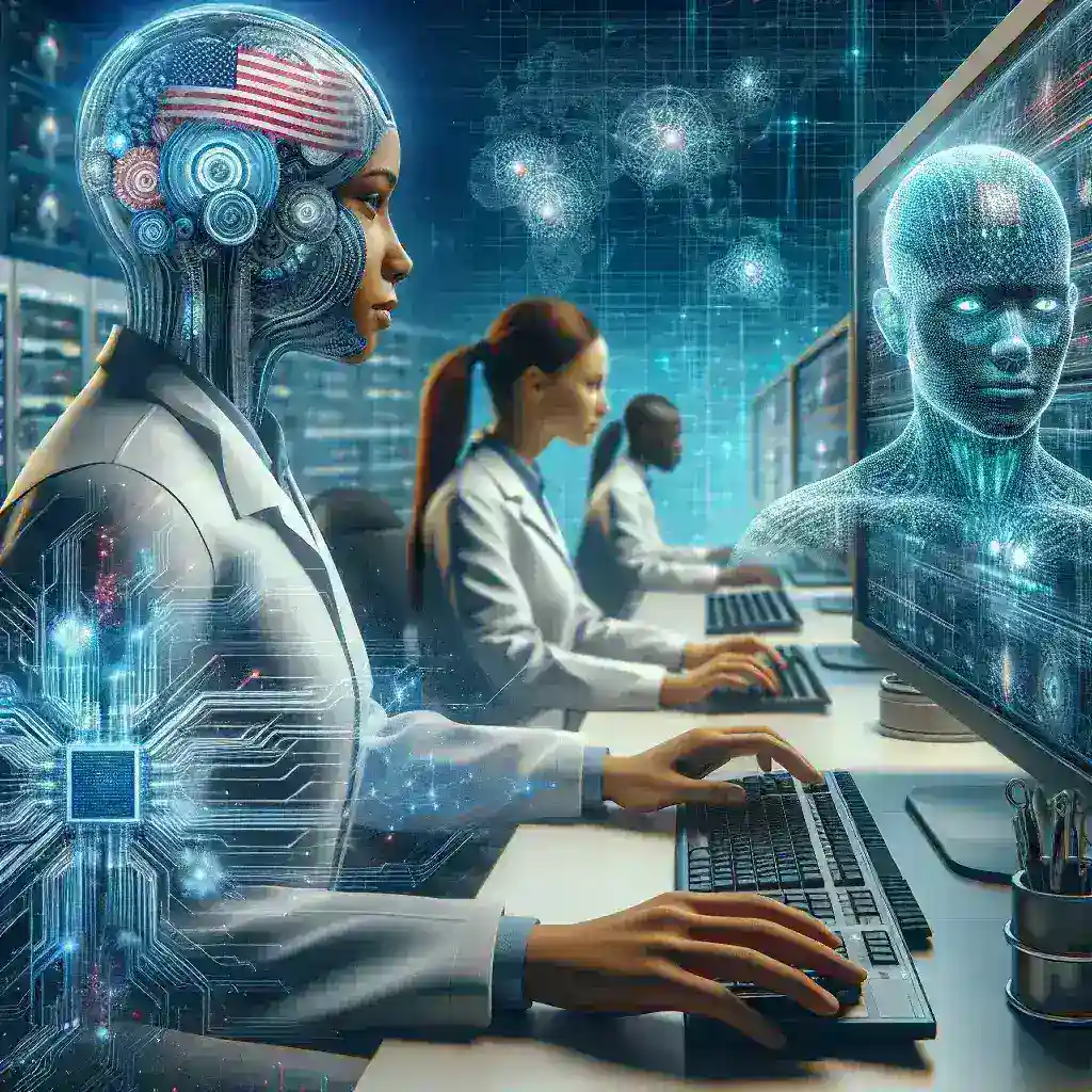 "Intel engineers collaborating in the new U.S. lab campus focused on neuromorphic research, showcasing advanced technology and innovative brain-inspired computing solutions."